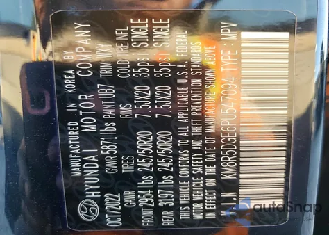 2023 Hyundai Palisade Limited z USA, uszkodzony, nr VIN KM8R5DGE6PU547094